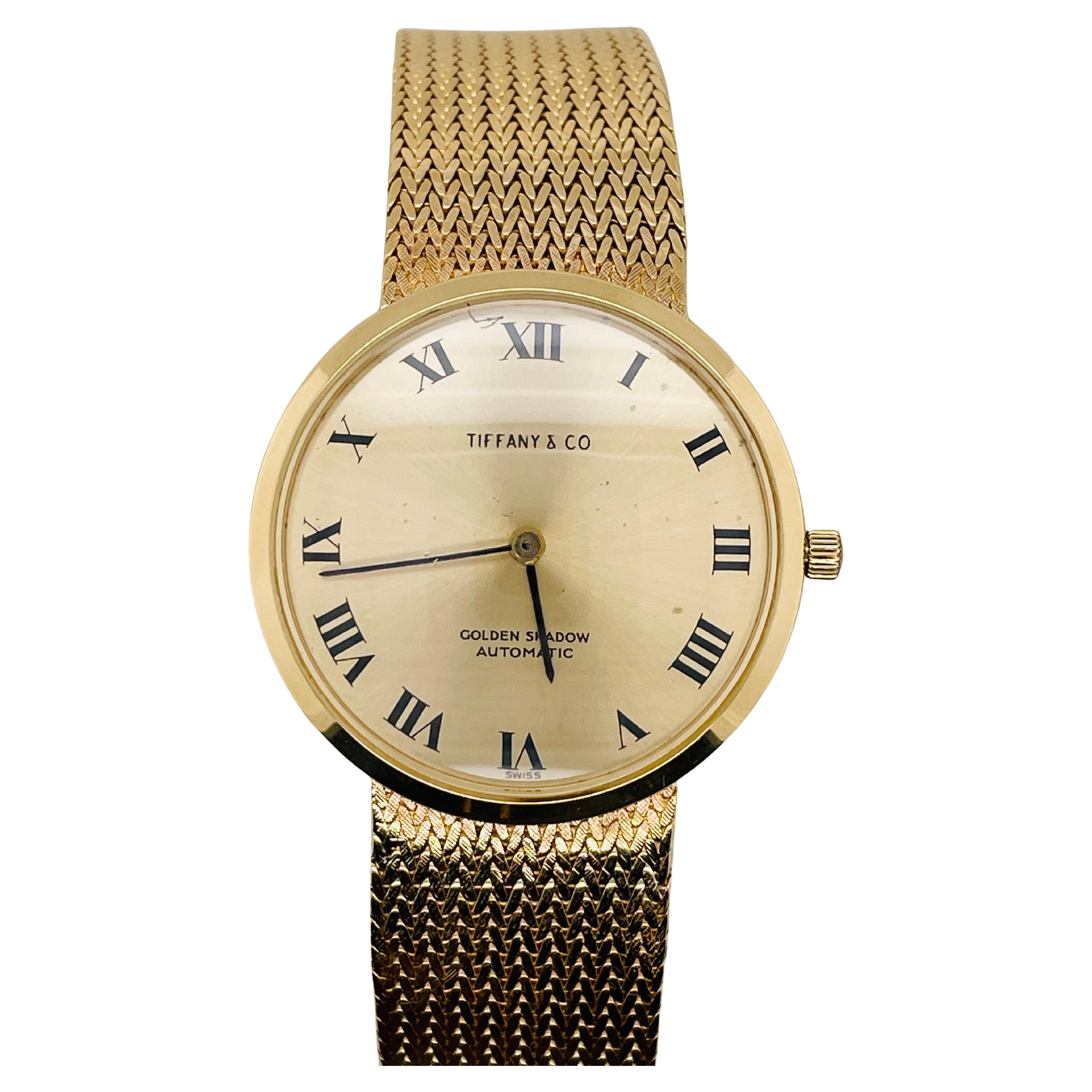 18KT Yellow Gold Tiffany and Co Golden Shadow Wrist Watch, 1965