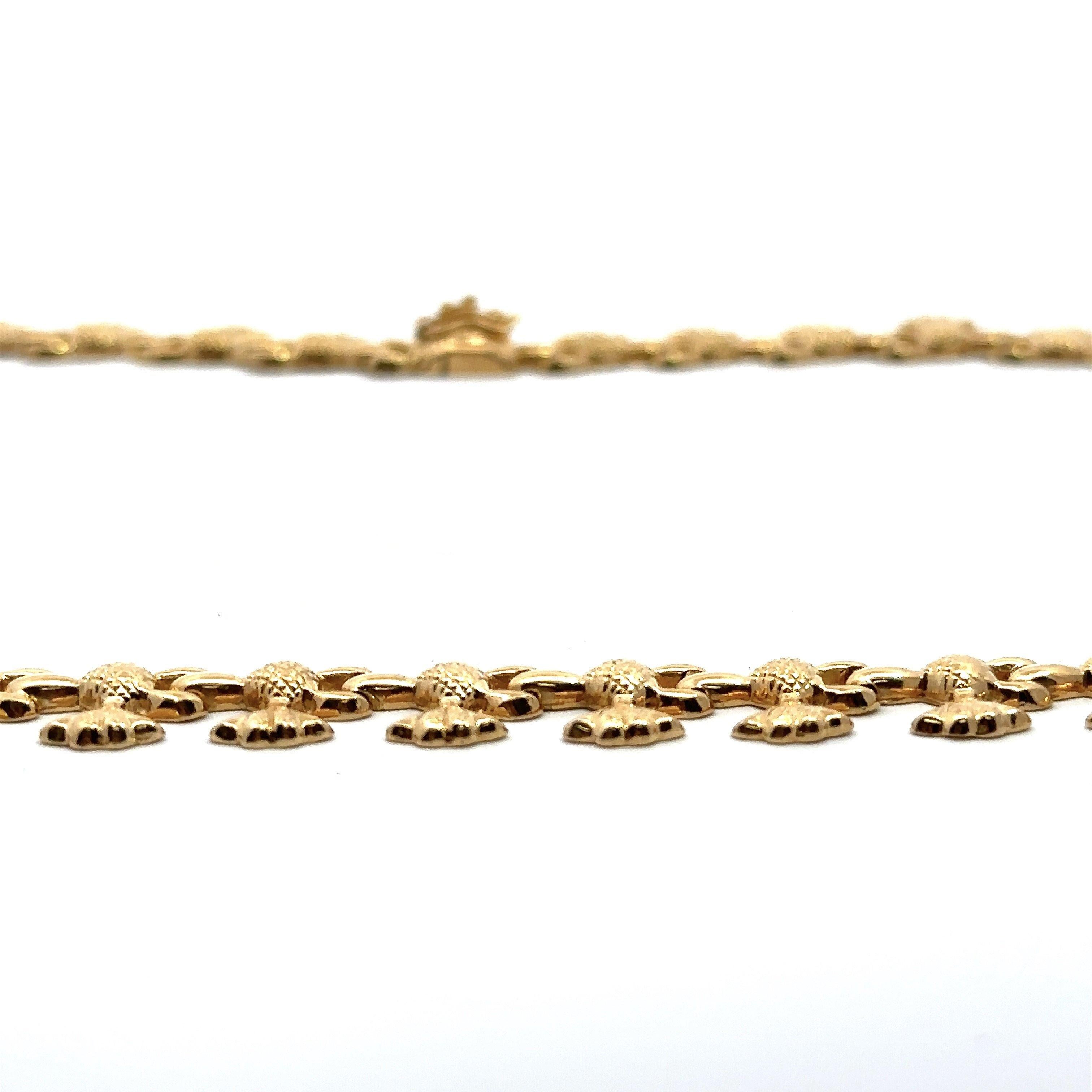 Vintage 18KT Yellow Gold Italian Collar Necklace im Angebot 5