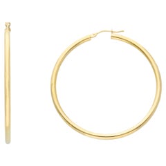18kt Yellow Gold with 2.30 grams and 40mm Hoop Earrings