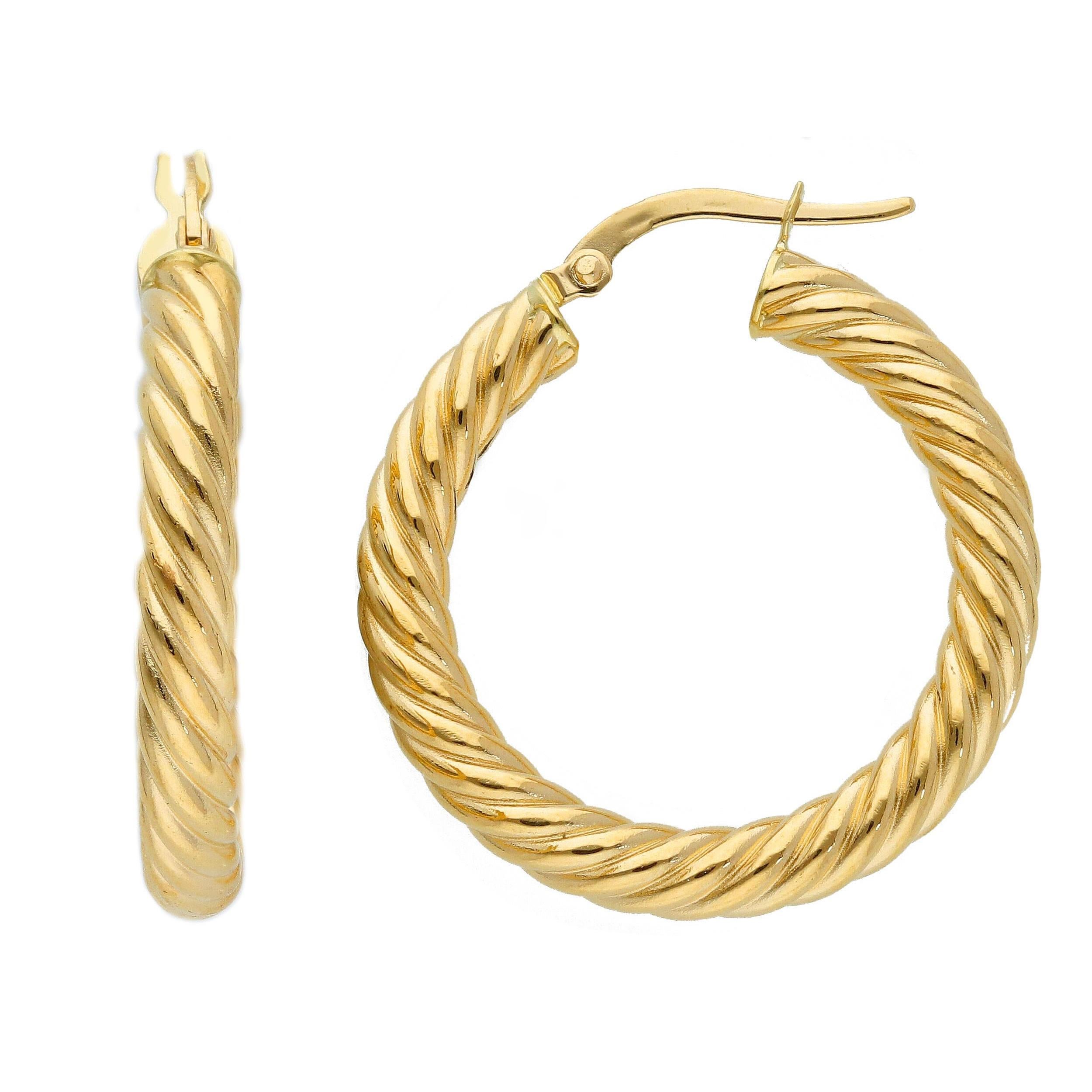 EARRINGS - HOOP
YELLOW GOLD
section 4 mm
Ø 20mm