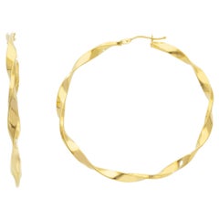 Pendientes de oro amarillo de 18 quilates con 3,20 gramos y aro de 40 mm
