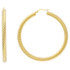 18kt Yellow Gold with 5.20 grams and 45mm Hoop Earrings