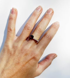 18Kt Yellow Gold with Natural Tourmaline Stone and Zircon Cocktail Design Ring