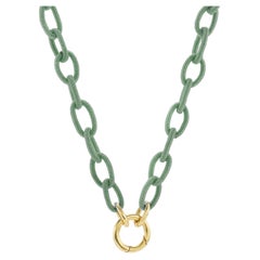 18kt yellow gold with Silk Link Necklace 
