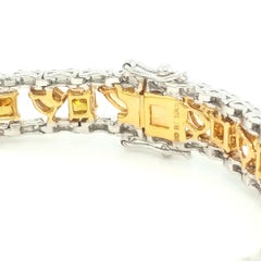 18Kt Yellow & White Gold 15.04ct Diamond Link Bracelet