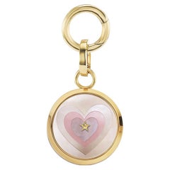 Used 18Kt YG Carpe Diem Charm  with a heart mosaic, watch quartz movement 