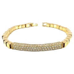 Armband aus massivem 18Kt YG-Gold mit Diamanten