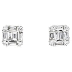Natural  Diamonds 0.30. cts 18KT White Gold Stud Earrings