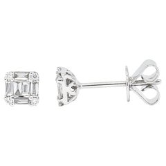 Natural  Diamonds 0.30. cts 18KT White Gold Stud Earrings