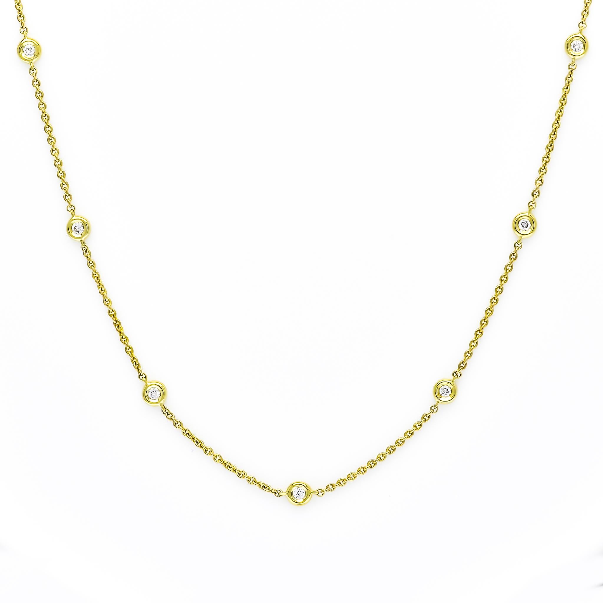  Chaîne collier en or blanc 18 carats avec diamants naturels 0,35 carat en vente 1
