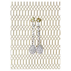 Natural Diamond 0.72 carats 18KT Yellow Gold Drop Dangler Earrings