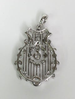 18KW Diamond "Harp" Pendant