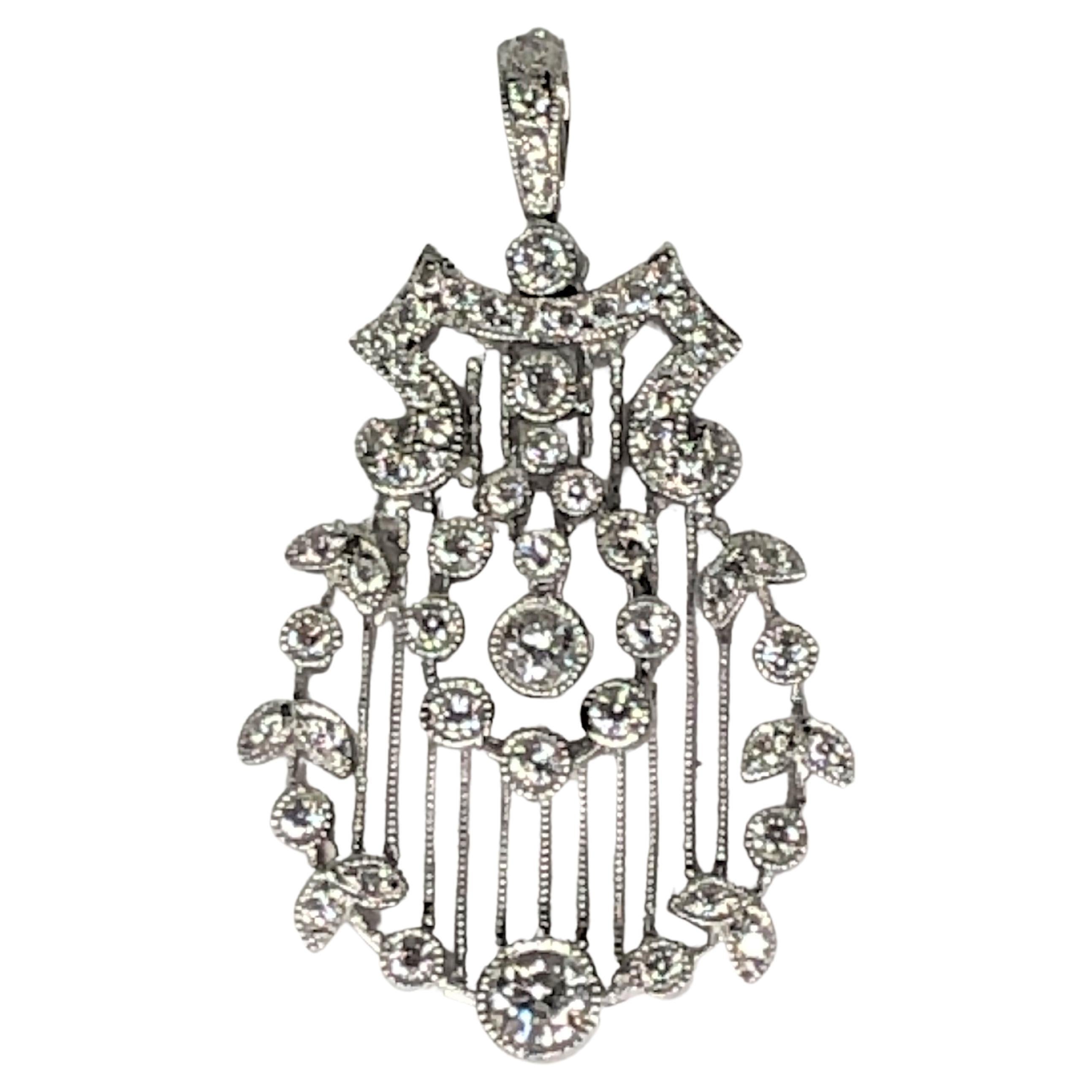 Pendentif "Harp" en diamant 18 carats
