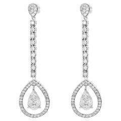 18KW Diamond Long Luxury and Unique Earring Drops all Natural