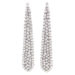 Boucles d'oreilles pendantes en diamant 18KWG 7.50 CTS