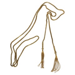Collar de borlas con cadena de caja de 48 pulgadas 18KY