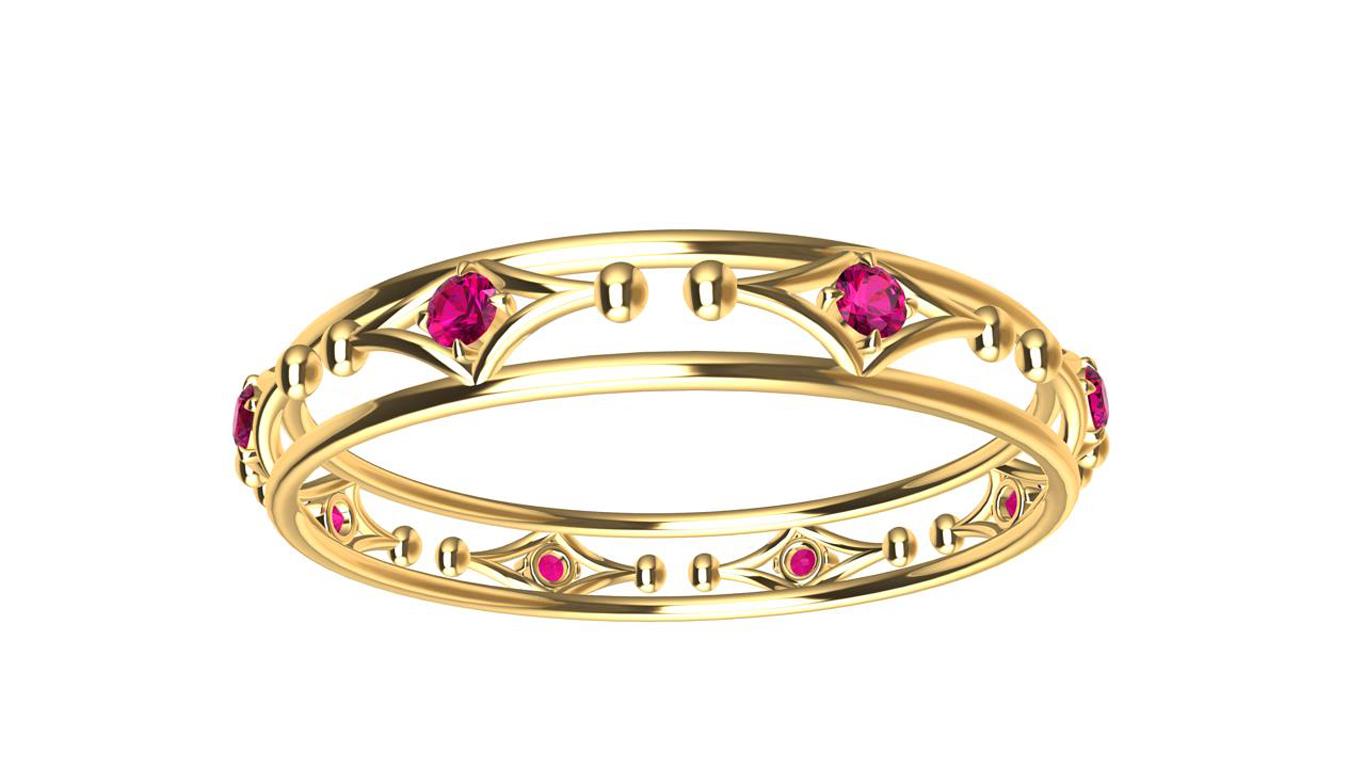 Design/One ,Thomas Kurilla  a créé ce bracelet en losange en rubis Arabesque 18ky,  