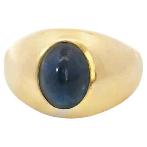 18KY Cartier 1960s Cabochon Sapphire Ring Serial No. R241 For Sale at ...