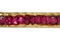 18KY Coin Cuff with Rubies