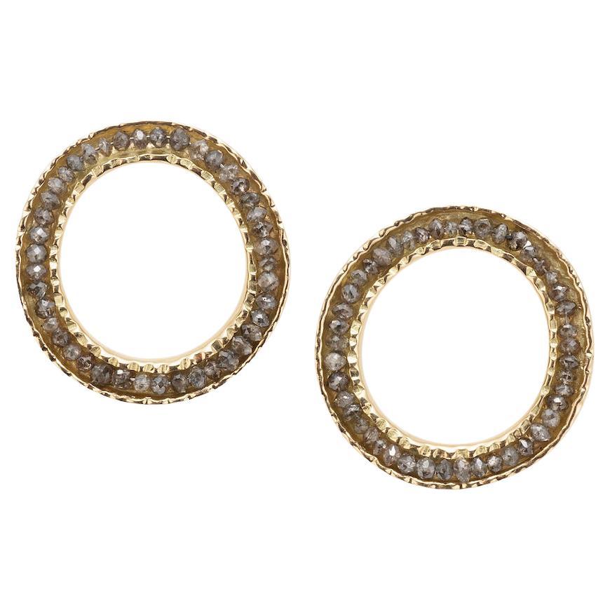 Ohrringe ausKY- Münze mit braunen Diamanten