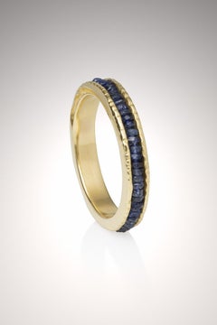 Bague pièce de monnaie 18 carats avec saphirs