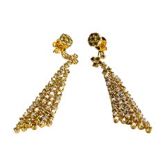 18KY D-7.80 FBY SI1 Gold Earring with Diamonds