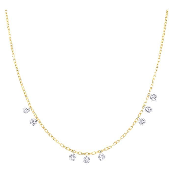 18K Diamond Pendant Necklace For Sale