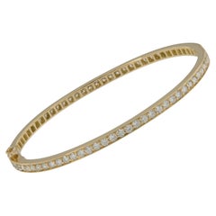 Campanelli & Pear Bracelet jonc d'éternité en or 18 carats avec diamants 2,86 carats poids total