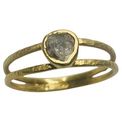 Used 18KY Gold Montana Sapphire Crystal Ring