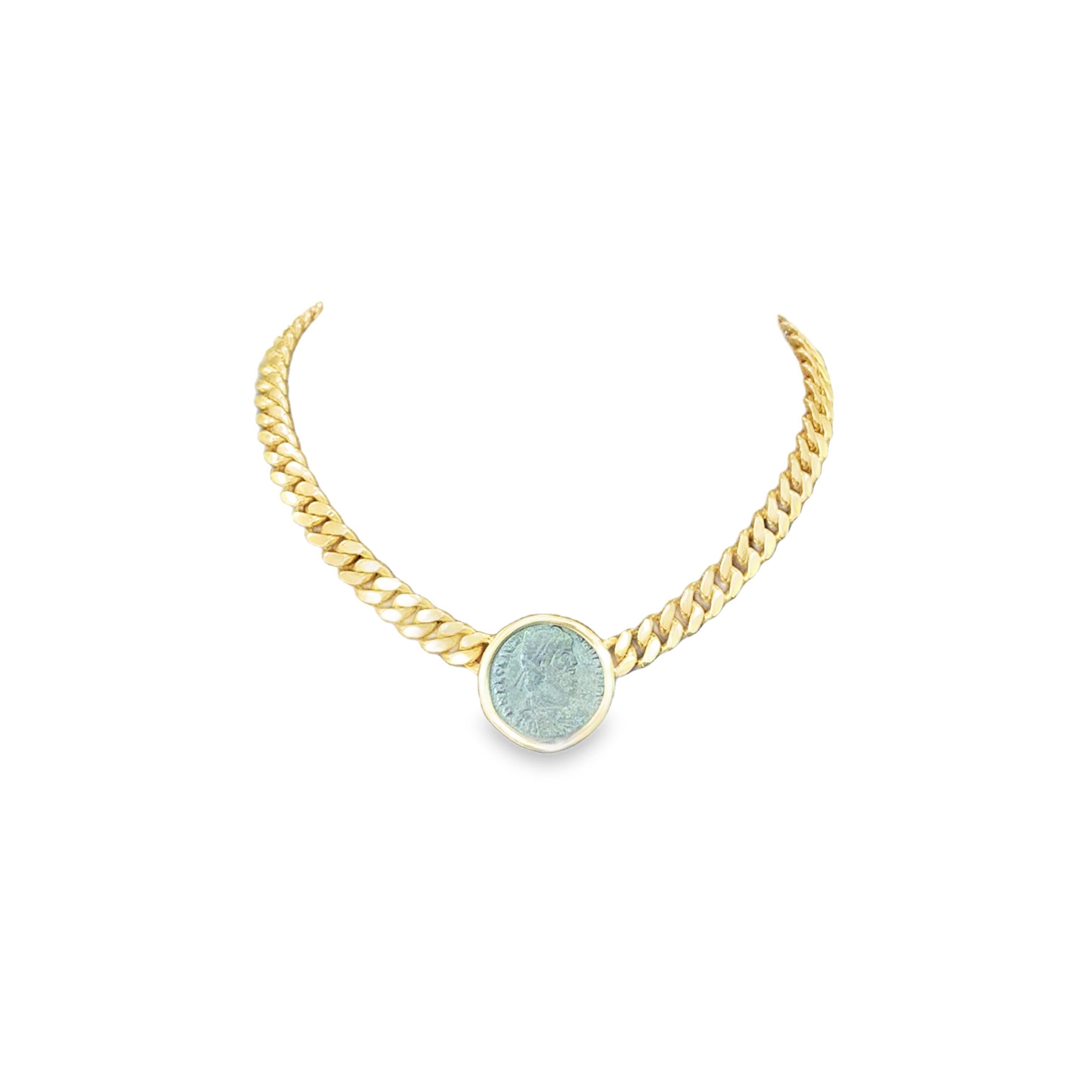 Donna 18Ky Yellow Gold Monette Bulgari single Coin Large Model in vendita