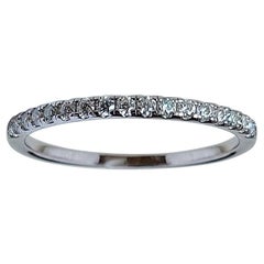 1.8mm Wide Moissanite Half Eternity Ring Moissanite Ring 925 Sterling Silver .