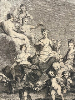 18t Century Engraving "The Triumph De Ceres"