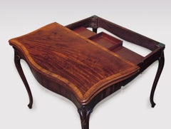 18th Century Hepplewhite Figured Mahogany Serpentine Card Table