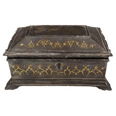 18th/19th Century Mughal Koftgari Gold and Silver Inlaid Steel Casket / Box