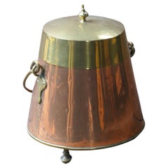 Used 18th -19th Century Dutch Copper and Brass Doofpot