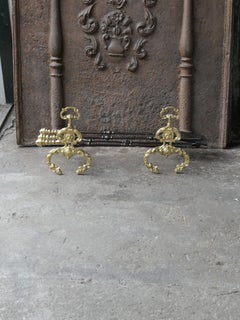 18th - 19th C. English Georgian Fire Irons with Rests