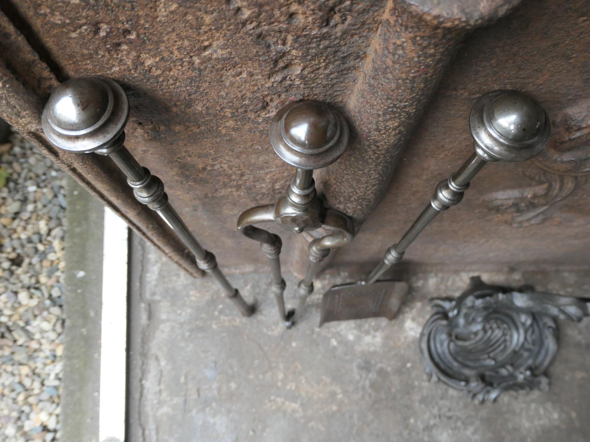 18th - 19th C. English Georgian Period Fireplace Tools For Sale 5