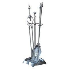 18th-19th C. English Polished Steel Georgian Companion Set