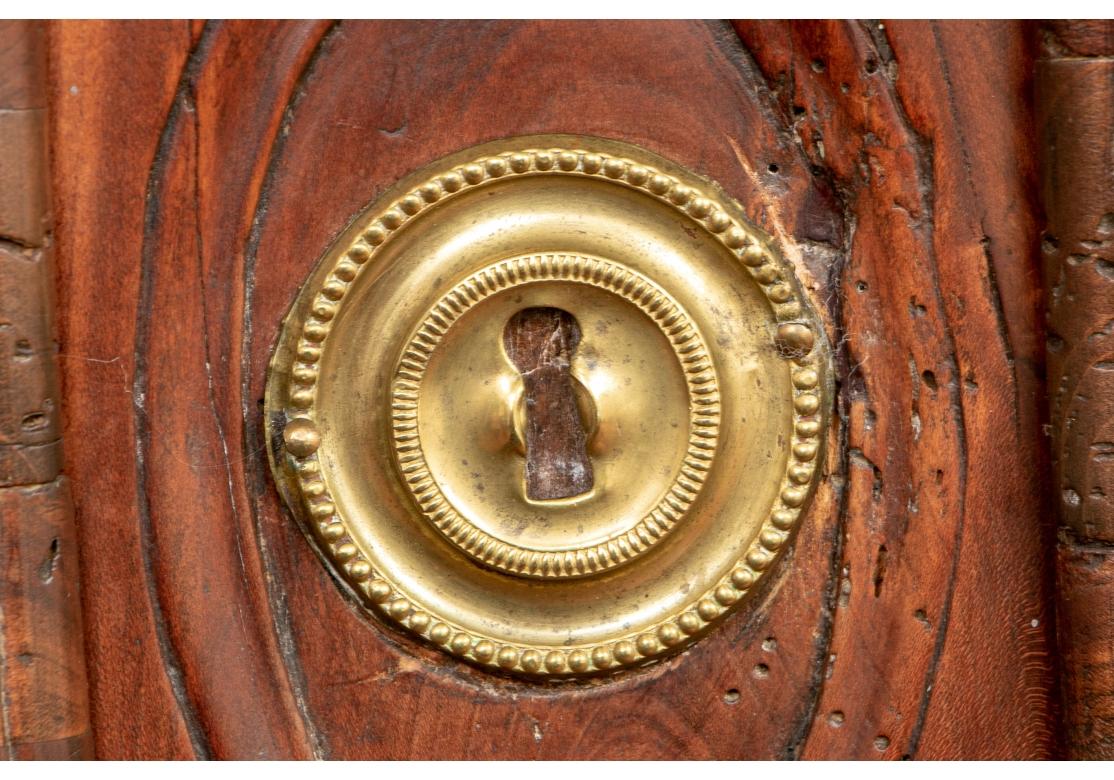 Brass 18th/19th Century French Country Cherry Commode For Sale