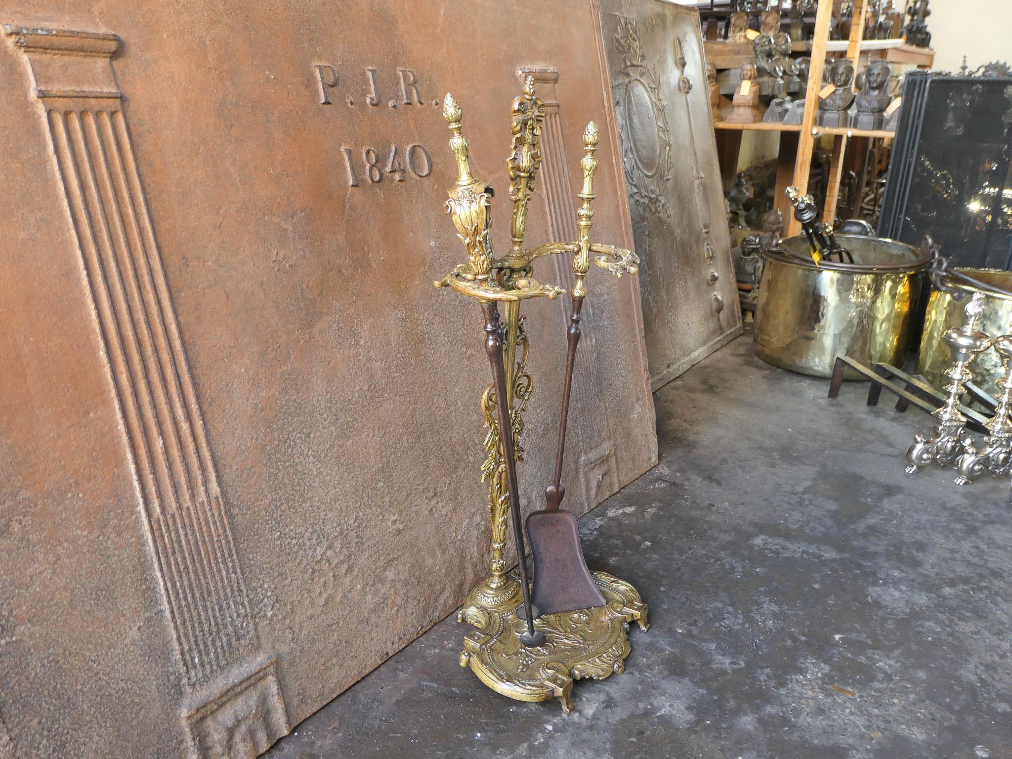18th - 19th C. French Neoclassical Fireplace Toolset For Sale 6