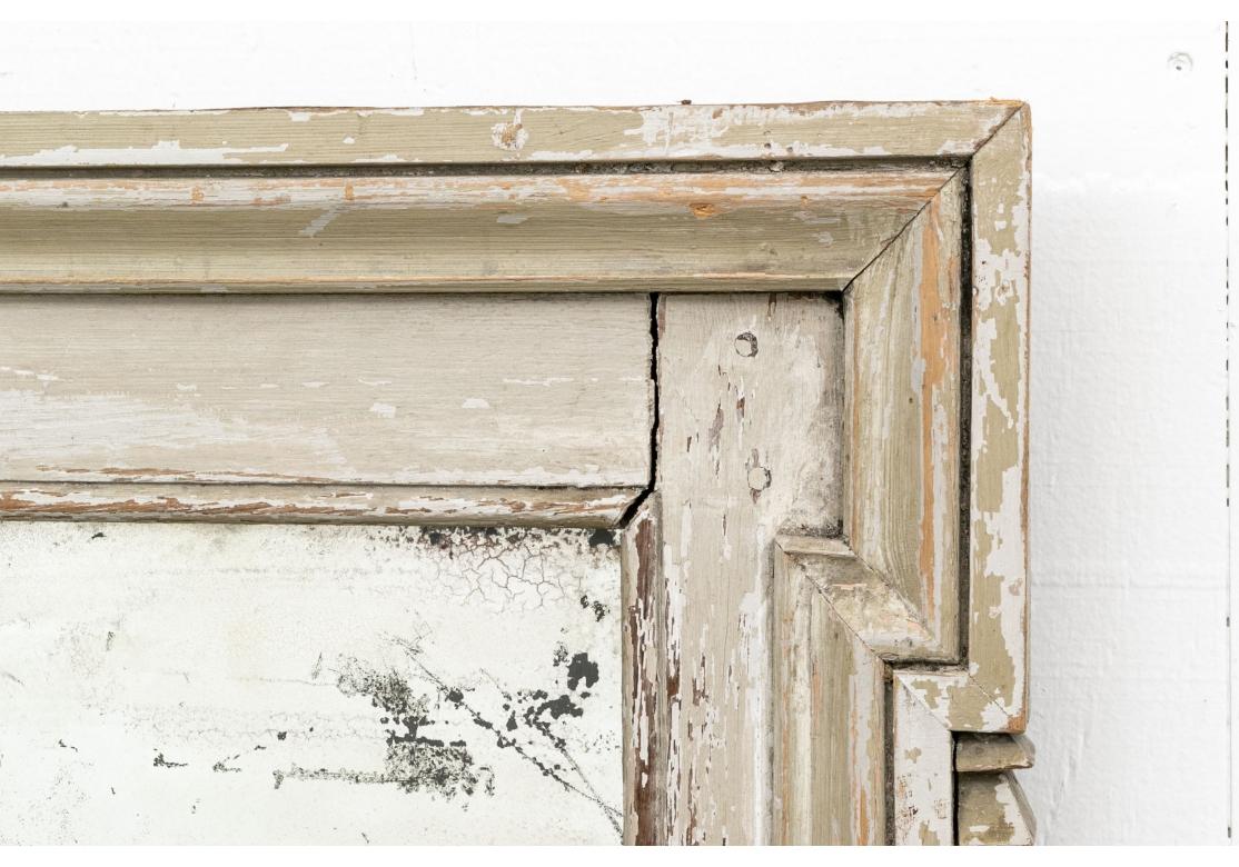 Miroir décoré de peinture grise, 18e/19e siècle en vente 2