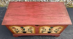 18th/19th c Pennsylvania Dutch Style Blanket Box with Later Paint Decoration