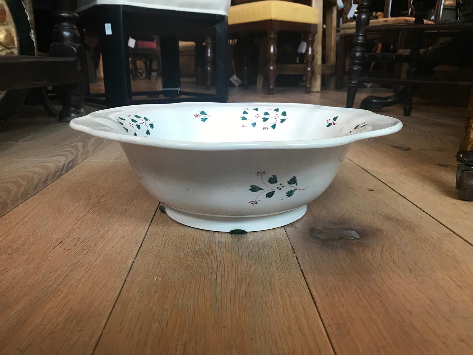 18th-19th century American Sprigware porcelain bowl.