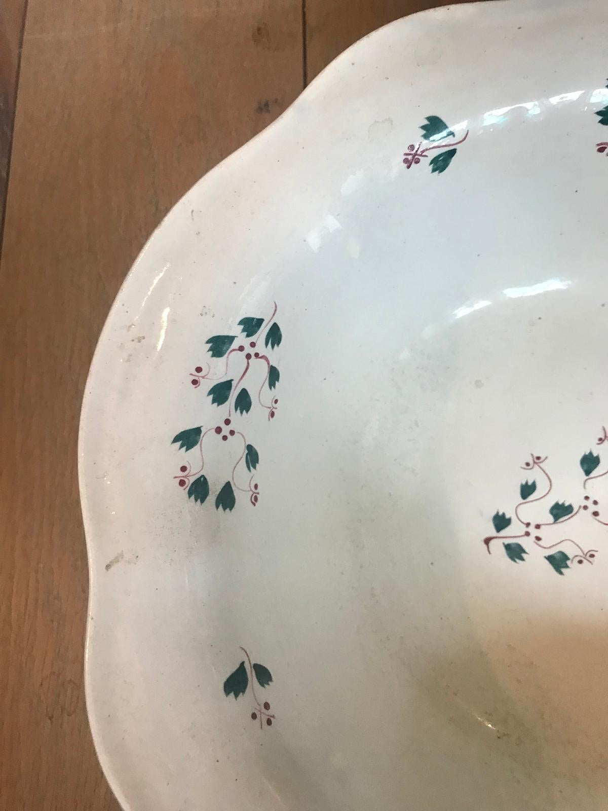 18th-19th Century American Sprigware Porcelain Bowl For Sale 3