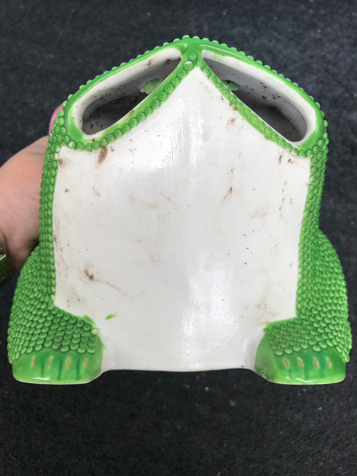 Porcelain 18th-19th Century Antique Chinese Green Frog Planter