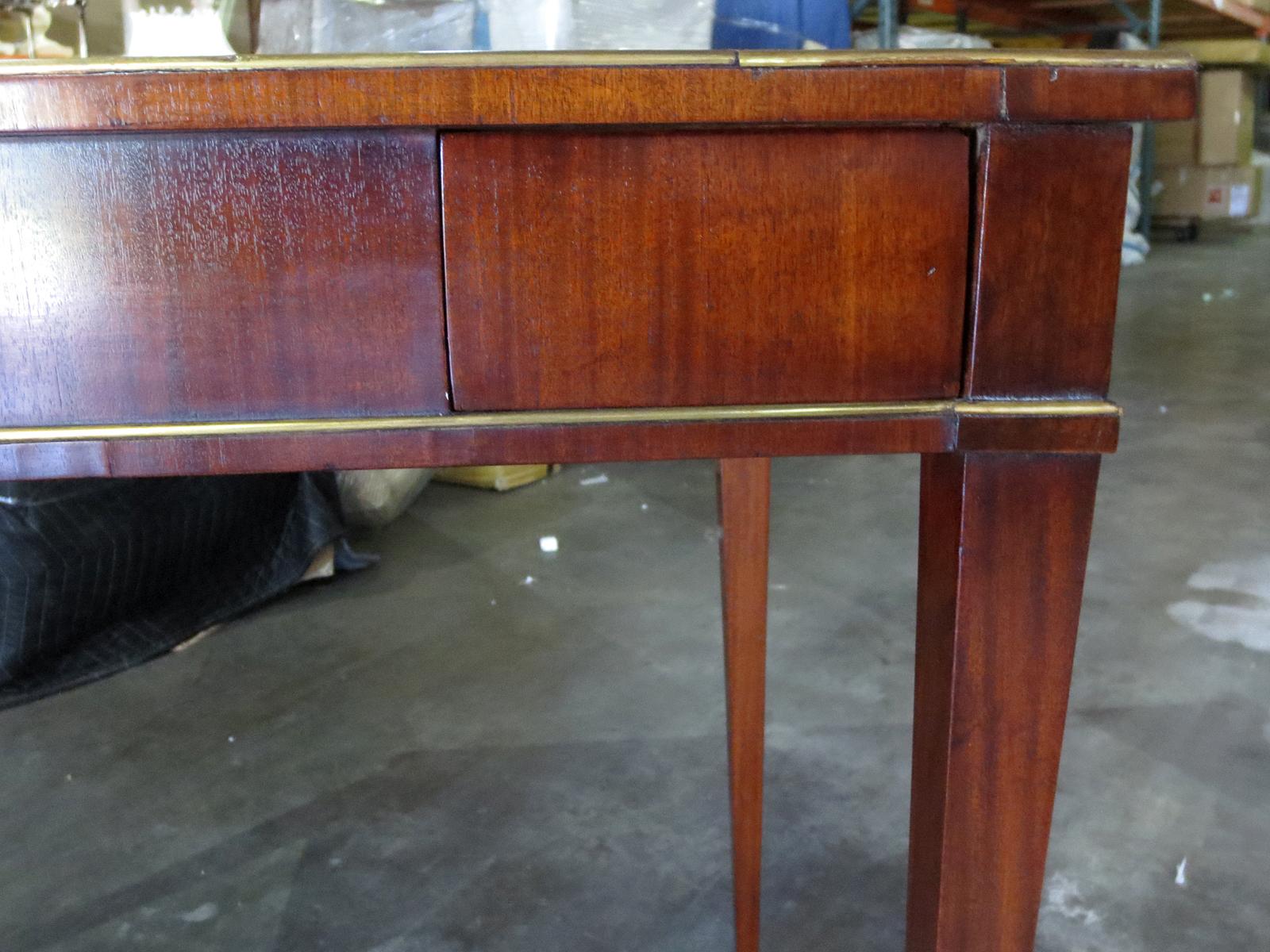 18th-19th Century Baltic Wood Game Table with Brass Inlay 3