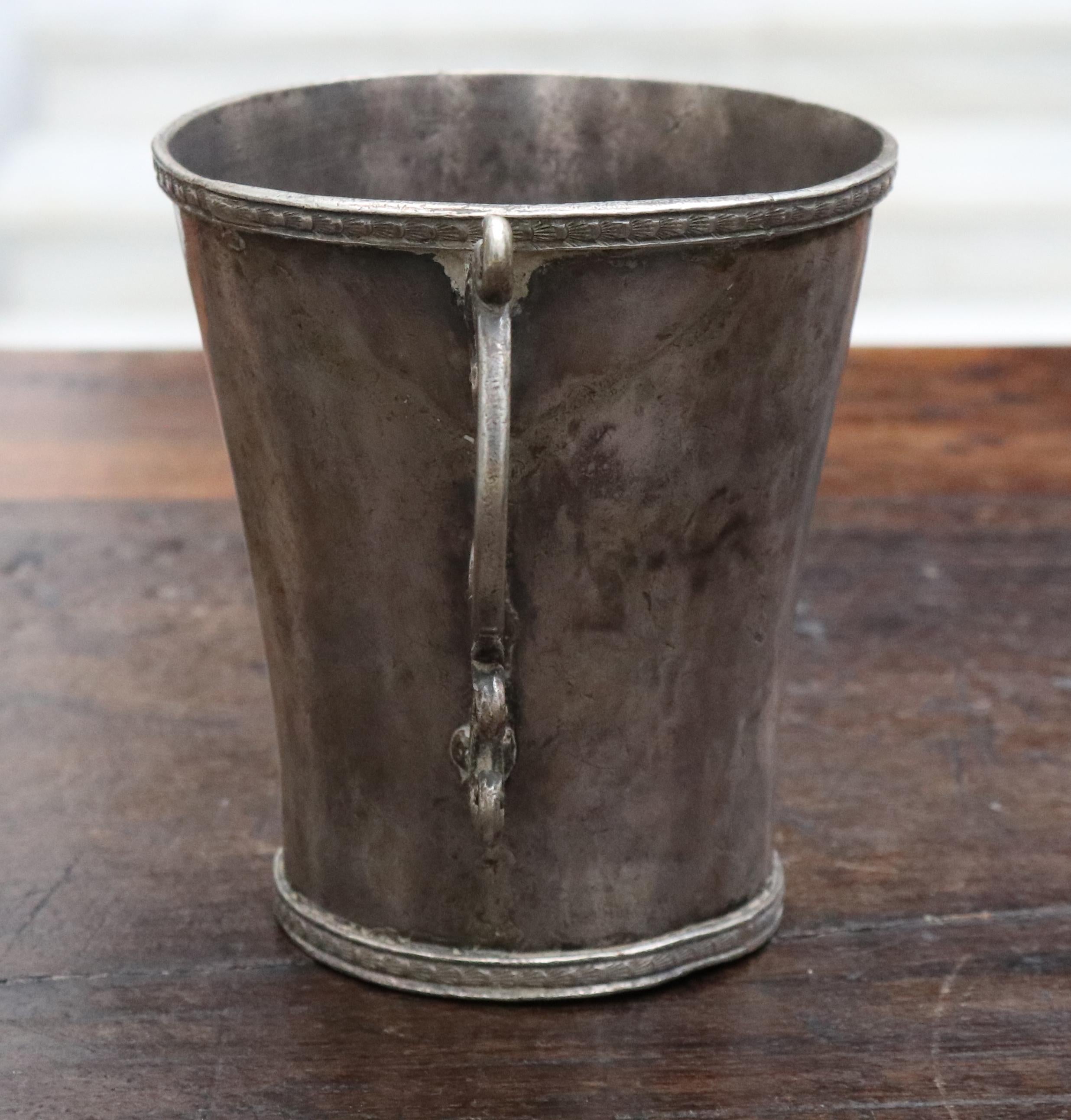18th Century 18th-19th Century Bolivian Silver Cup with Handle