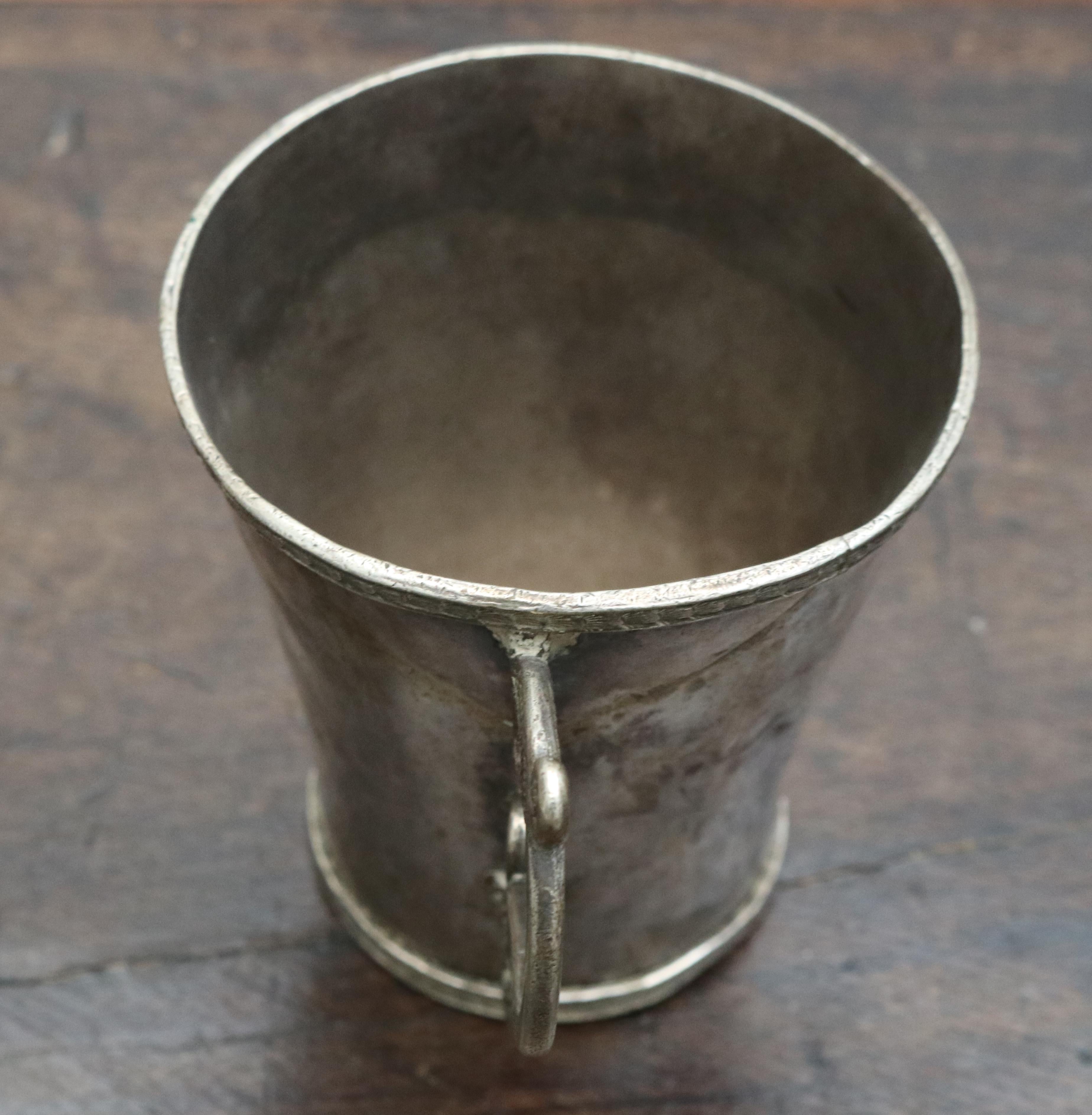 18th-19th Century Bolivian Silver Cup with Handle 3
