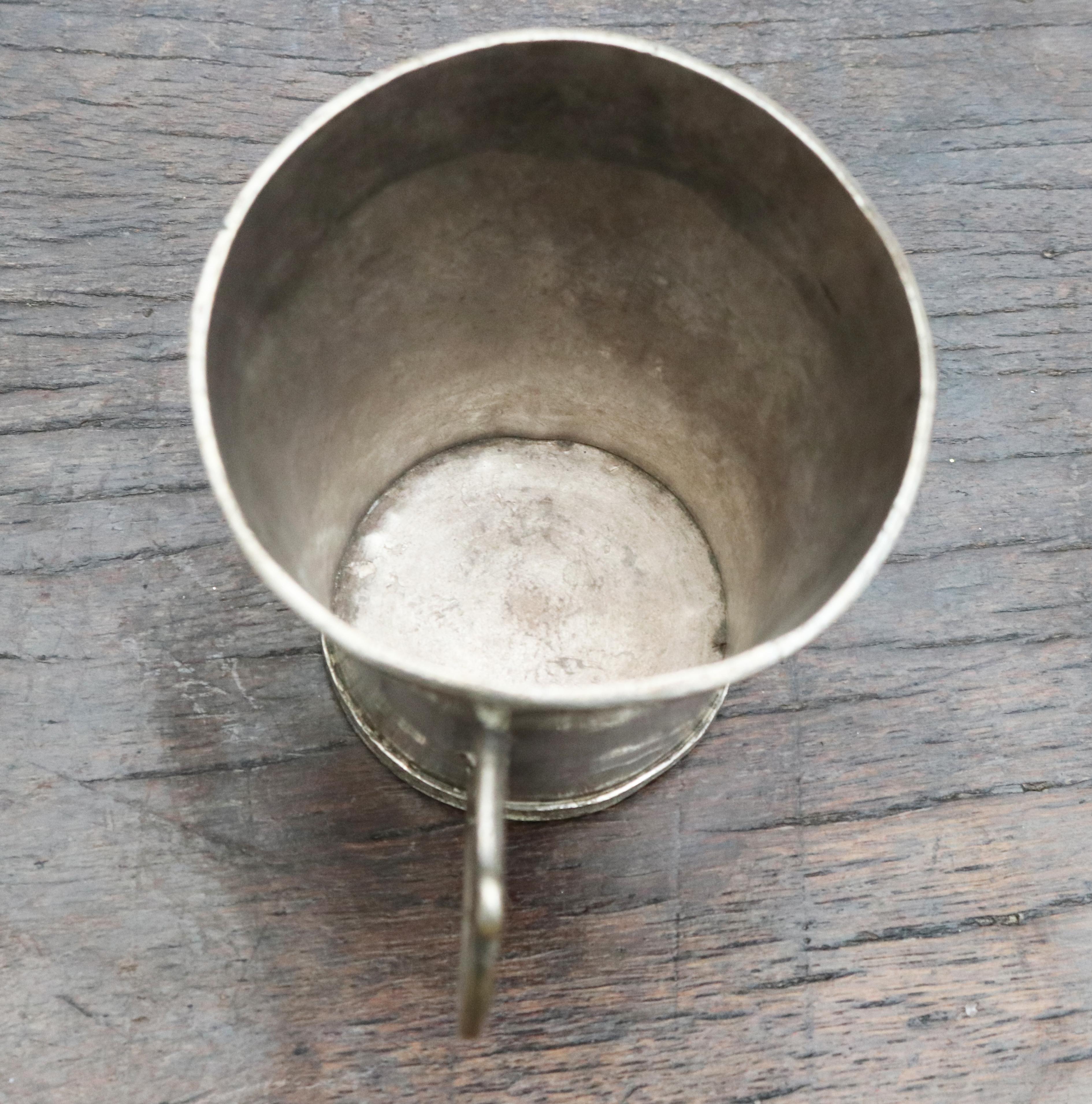 18th-19th Century Bolivian Silver Cup with Handle 4