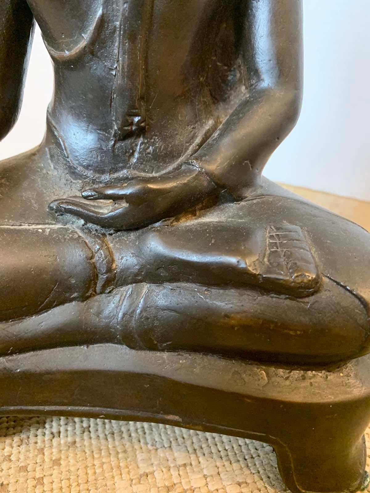 18th-19th Century Buddha in Lotus Position For Sale 5